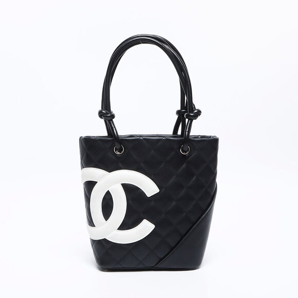 CHANEL Handbags - CHANEL Cambon Line 2003-2004 Handbag Black WS12855